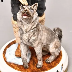 Коллекционная Авторская Статуэтка «Советский Исследователь Арктики - Папанин И.Д.», фарфор, Россия. 