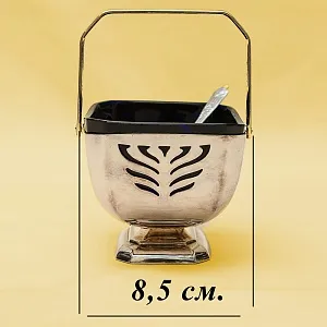 Вазочка - Сахарница - Соусница с Ложечкой, SHEFFIELD Англия Silverplate, 60 -е годы ХХ века.