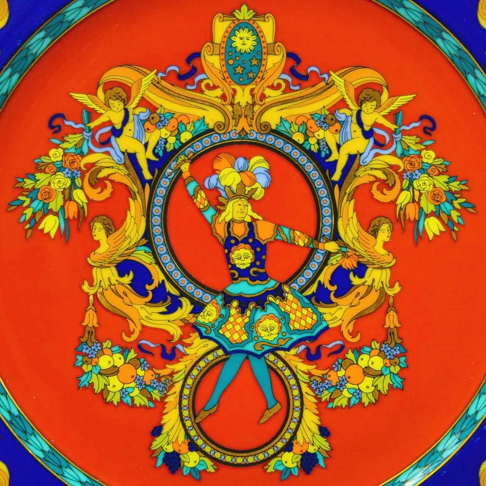 «Король - Солнце» - Коллекционная Фарфоровая Тарелка - Блюдо, VERSACE, Rosenthal Германия - 1993 год.