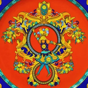 «Король - Солнце» - Коллекционная Фарфоровая Тарелка - Блюдо, VERSACE, Rosenthal Германия - 1993 год.