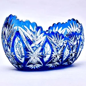 Большая Хрустальная Ваза - Конфетница «Ладья», JOSKA BODENMAIS Германия -60 гг.