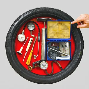 Коллекционное Рекламное Панно «Автомобильный ШИНОМОНТАЖ», СССР - 80 гг.