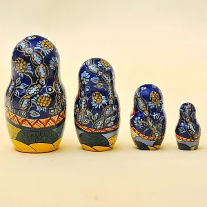 Русский Сувенир Матрёшка - Авторская роспись - «Сказка о Золотом Петушке», Дерево - Россия -1995 год. 