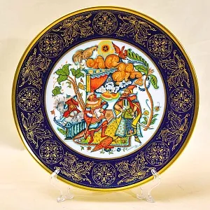Редкое! Коллекционное Блюдо - Тарелка «Мифы, сказания. Золотой Петушок» Фарфор Hutschenreuther, Германия-1980 год.