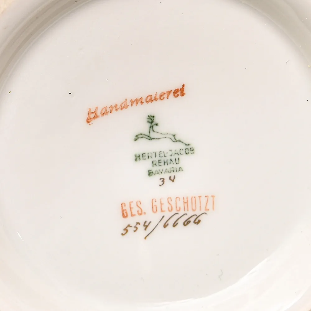 Фарфоровая Шкатулка - Сахарница - Доза «Корона», Hertel, Jacob & Co. Германия, 1928 - 1953 годы. 