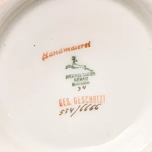 Фарфоровая Шкатулка - Сахарница - Доза «Корона», Hertel, Jacob & Co. Германия, 1928 - 1953 годы. 