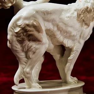 Антикварная Фарфоровая Статуэтка «ПУТТИ И СОБАКА БОРЗАЯ», ROSENTHAL Германия - 1934 год.