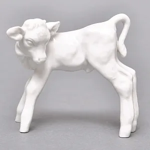 Коллекционная Фарфоровая статуэтка «ТЕЛЕНОК», MEISSEN Германия, вторая половина ХХ века. 