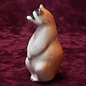 Коллекционный Триптих - Фарфоровые Статуэтки «Три Енота», ЛФЗ СССР -1962 год.