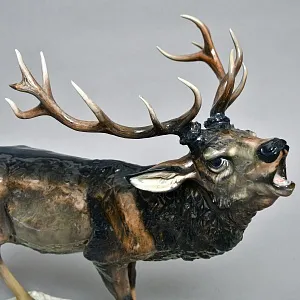 Редкость! Большая Фарфоровая статуэтка «ОЛЕНЬ», ROSENTHAL Германия, 1946 - 1949 годы. 