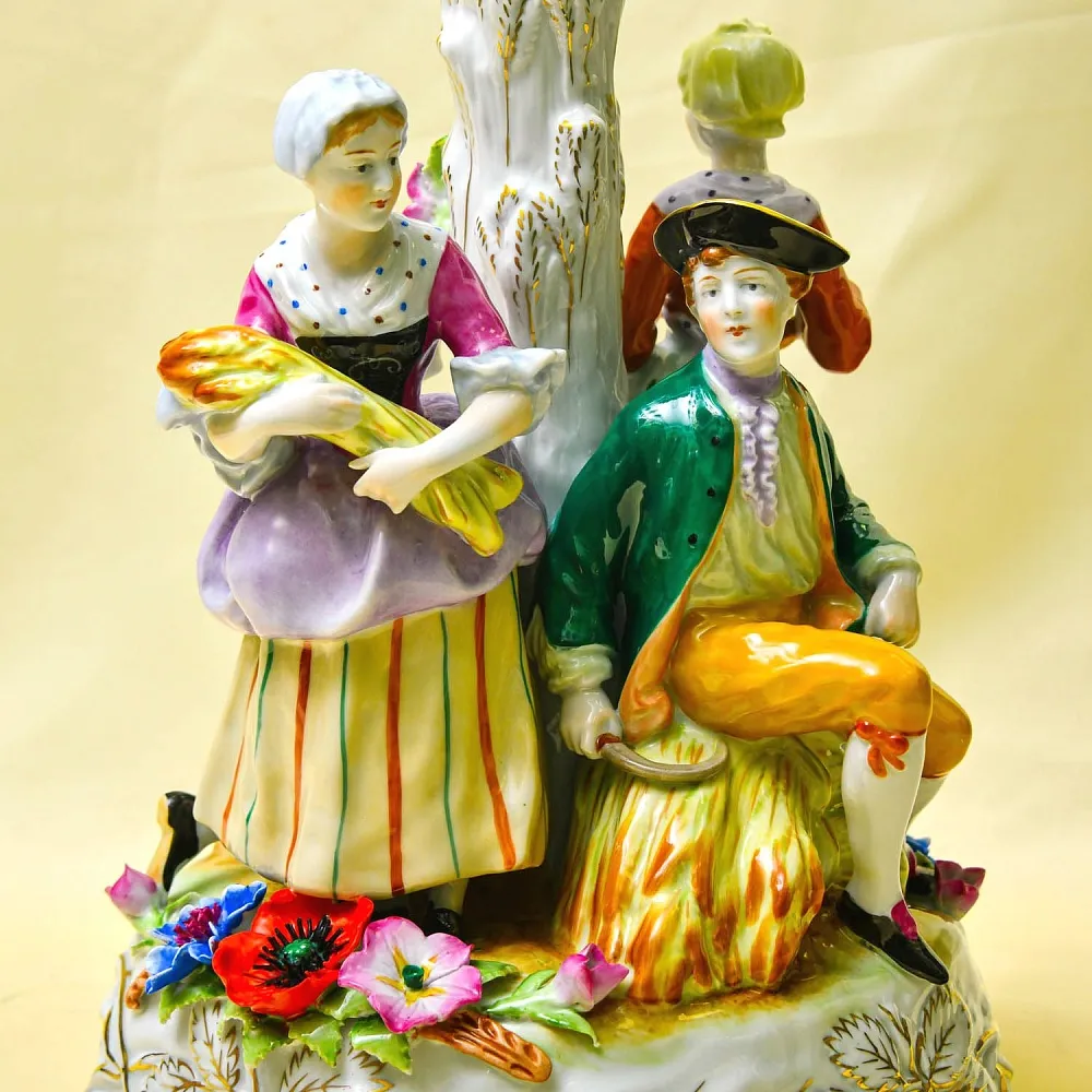 Редкость!!! Большая Фарфоровая Ваза «УРОЖАЙ», PLAUE Германия середина ХХ века.