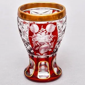 Рубиновый Хрусталь - Винтажная Вазочка - Кубок, Egermann, Богемия, Чехия 50гг.