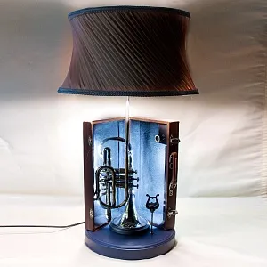 Дизайнерская Электрическая Настольная Лампа Светильник «Труба в Кофре» - 1965г».
