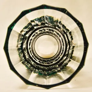 Винтажная Хрустальная Ваза зелёного цвета, VAL SAINT LAMBERT, Бельгия.