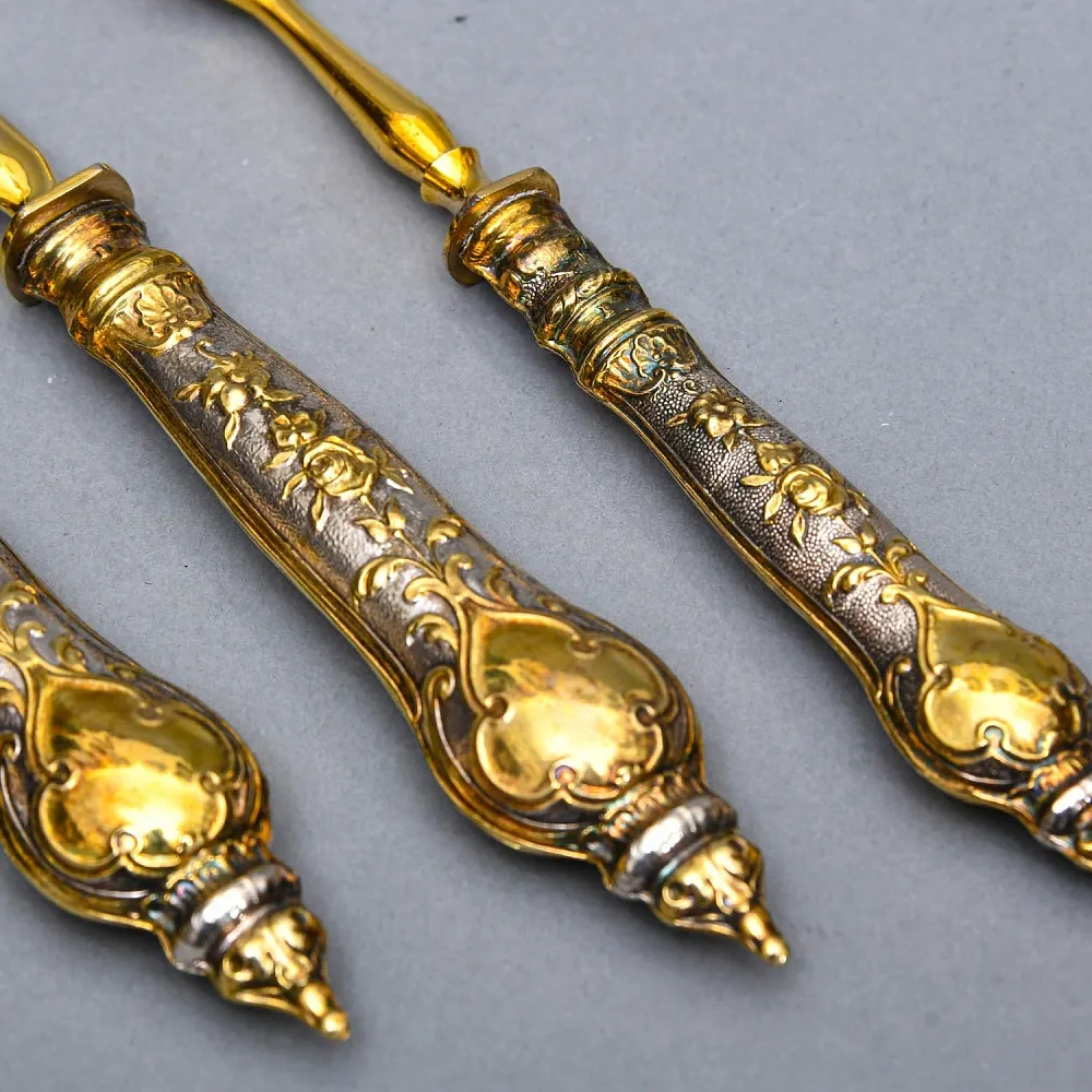 Антикварный Набор для Подачи и Сервировки Закусок, 4 предмета, Дрезден Германия 1922-1925 гг.