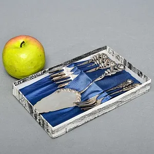 Десертный Набор Лопатка и Вилочки «Хильдесхаймская роза» Silverplate, Германия -60гг.