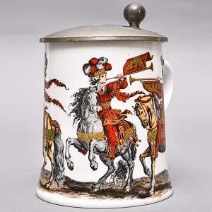 Коллекционная Пивная Кружка с оловянной крышкой, Kaiser Германия, 1958 - 1960 годы. 