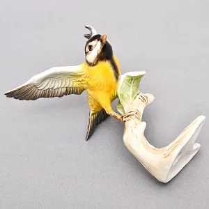 Коллекционная Фарфоровая статуэтка «Птица. Большая синица», Goebel Германия, 1979 - 1990 годы.