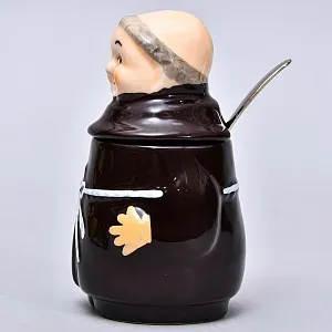 Фарфоровый Соусник - Баночка с крышкой на 150 мл. «Очаровательный Монах», Италия.