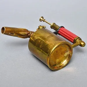 Винтажная Бензиновая Горелка - Паяльная Латунная Лампа, Швеция середина ХХ века. 