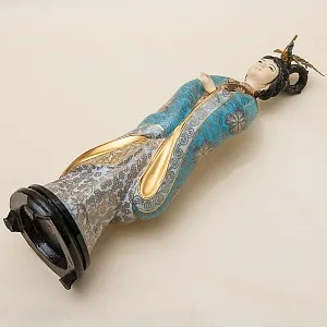 «Девушка в Кимоно» - Статуэтка в технике «Клуазоне» Китай 50 -е годы ХХ века Н - 37 см.