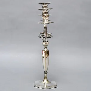 Пара Больших Антикварных Канделябров Подсвечников Silverplated, SHEFFIELD Англия начало ХХ век.