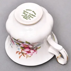 Коллекционная Фарфоровая Кофейная пара «Сладкий шиповник», ROYAL ALBERT Англия.