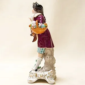 Парные Фарфоровые статуэтки «Сельская Ярмарка» Н-22см. SITZENDORF, Германия - 50гг..