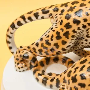 Редкость! Большая Фарфоровая Статуэтка «Два Ягуара На Охоте», Schwarzburger, Германия -1925 год.