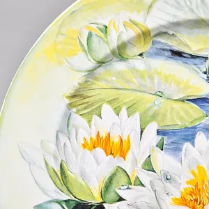 Авторская Фарфоровая Тарелка - Блюдо «Белая водная лилия», Rosenthal Германия - 2001 год.