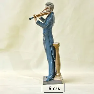 РЕДКОСТЬ! Большая Коллекционная Фарфоровая статуэтка «Музыкант - Скрипач» Lladro, Испания - 1985 год.