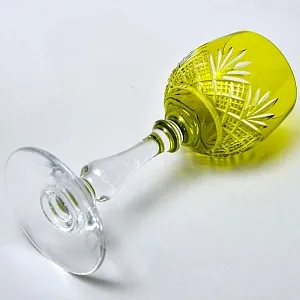 Антикварный Набор Хрустальный Графин и  6 -ть Бокалов для Вина, Val Saint Lambert, Бельгия 30 -е годы ХХ века. 