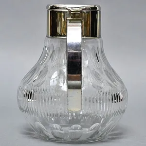 Винтажный Графин - Кувшин на 3.2 литра. Колба для льда, Хрусталь, Silverplated Германия. 