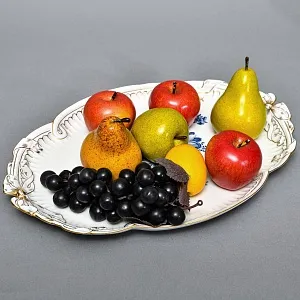 Большое Коллекционное Фарфоровое Блюдо - Тарелка - Поднос «Голубые цветы», MEISSEN Германия.