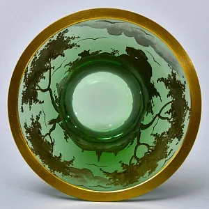 Парфюмерный набор из 3-х предметов «Влюбленная пара. Свидание», Хрусталь Johann Oertel & Co. Богемия.