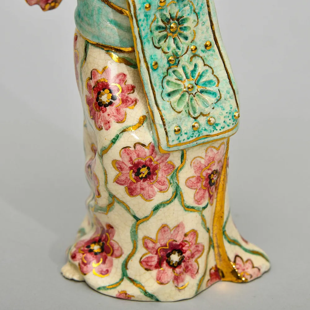 Коллекционная Фаянсовая статуэтка "Балийский танец", Poterie D'Art de Lausanne Швейцария - вторая половина ХХ века.