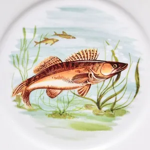 Столовый «Рыбный» Сервиз на 6 персон, Фарфор Limoges / Лимож Франция, конец ХХ века.