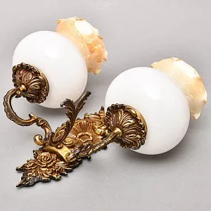 Пара Винтажных Электрических Настенных Двух рожковых Светильников - Бра, бронза СССР 70 -е гг. 