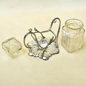 Винтажная Хрустальная Емкость - Банка с крышкой, Walker&Hall. Англия, SHEFFIELD.