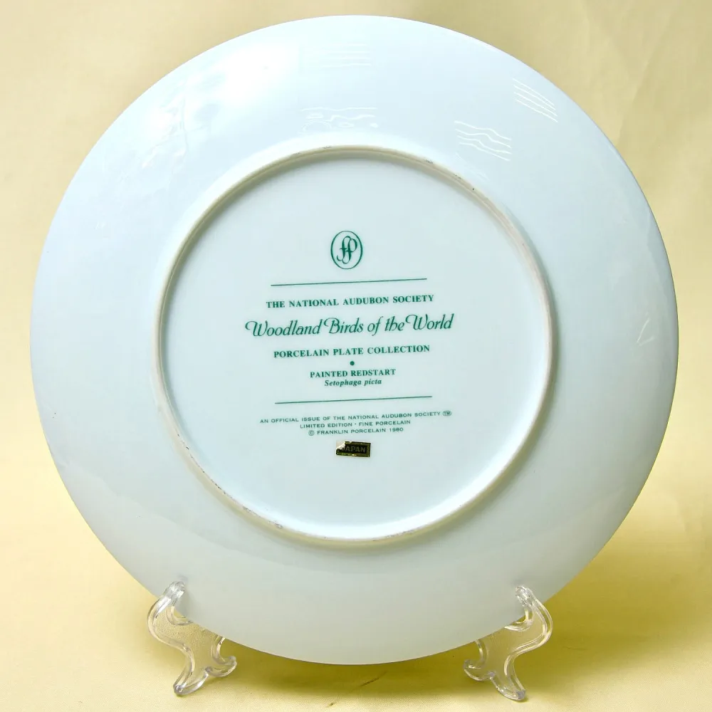 Коллекционная Тарелка - Блюдо «Красногрудый Горихвостовый Певун» Фарфор, Franklin Porcelain США - 1980 год.
