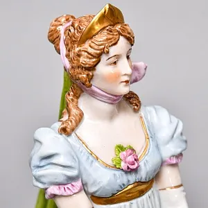 Коллекционная Фарфоровая статуэтка «Наполеон Бонапарт и Луиза Прусская» Scheibe-Alsbach Германия. 