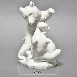 Редкая! Коллекционная Фарфоровая статуэтка «Два медведя», MEISSEN Германия - 1975 год.