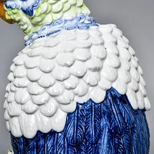 Редкость! Большая Коллекционная Статуэтка «Птица - ПОПУГАЙ КАКАДУ», Фарфор, Италия 60-гг. 