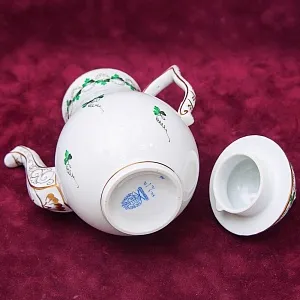 Классический Кофейный Сервиз PERSIL на 6 персон, 16 предметов. Фарфор HEREND, Венгрия.