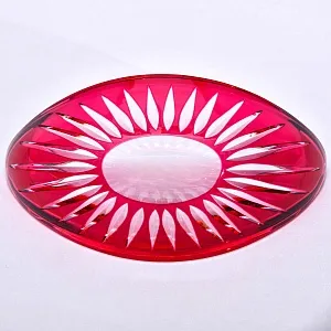 Винтажная Ваза - Конфетница - Мелочевница «Розовый Листок» Хрусталь VAL SAINT LAMBERT Бельгия.