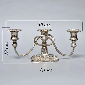Пара Антикварных Канделябров Подсвечников Silverplated, SHEFFIELD Англия начало ХХ век.