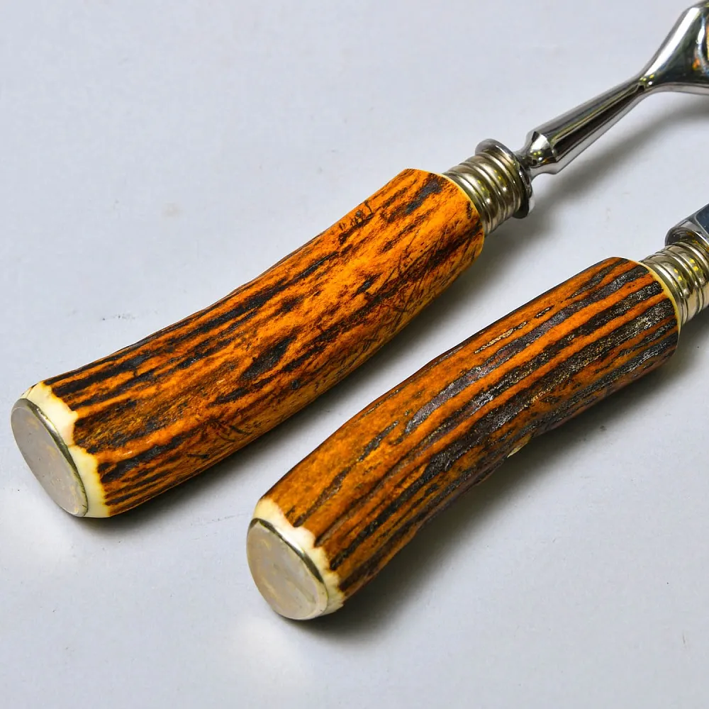 Набор для Барбекю «Охота» - Нож и Вилка, Германия, Klaus Tragbar Solingen, 60 -е гг.