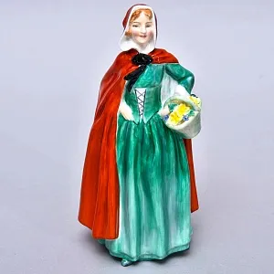 Коллекционная Фарфоровая статуэтка «Джин. Девушка в зеленом платье», Royal Doulton Англия.