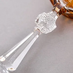 Хрустальный Бокал для вина серия «Monaco» жёлтого цвета, JOSEPHINENHUTTE Германия, 50-е годы ХХ века.