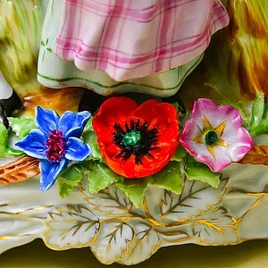 Редкость!!! Большая Фарфоровая Ваза «УРОЖАЙ», PLAUE Германия середина ХХ века.